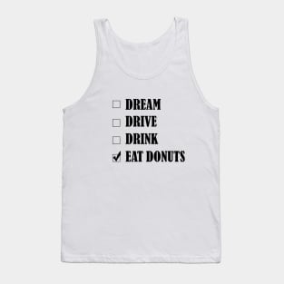 Eat Donuts - White Tank Top